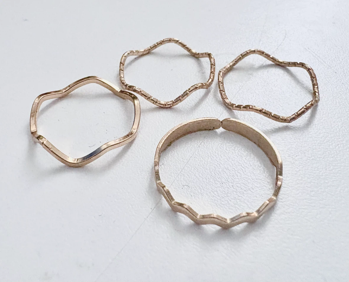 Assorted rose Gold-Tone Rings Set (open to trades) - photo 4