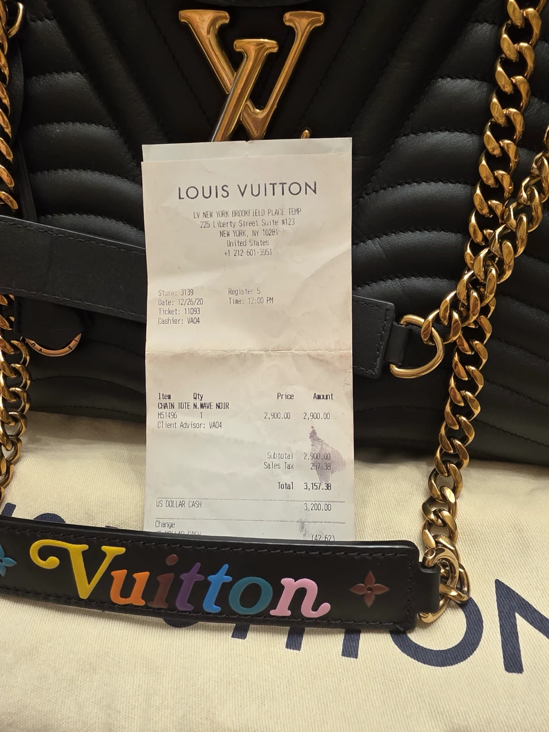Louis Vuitton Chain Tote N.Wave Noir - photo 2