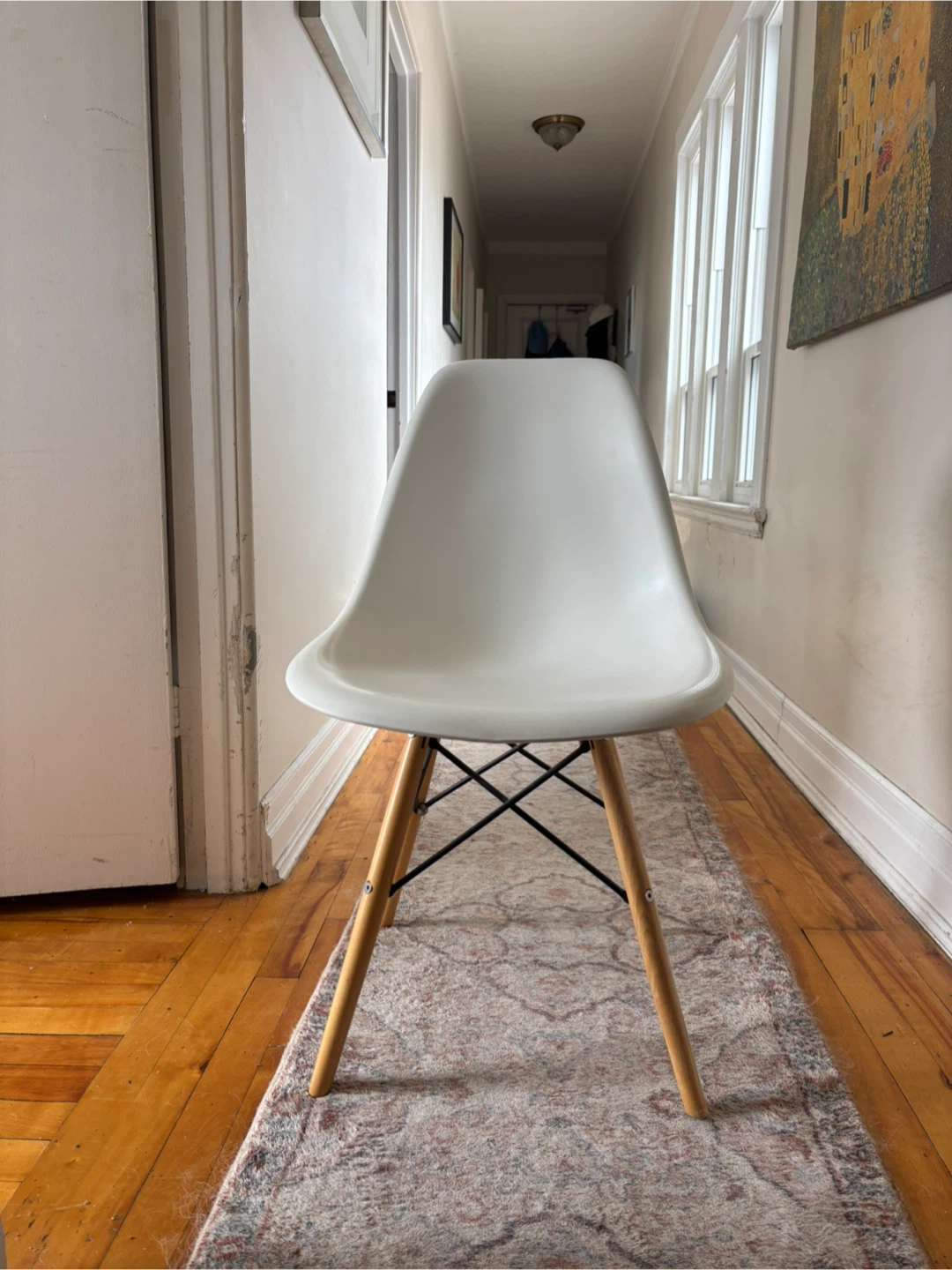 White Eiffel Style Dining Chairs (4)
