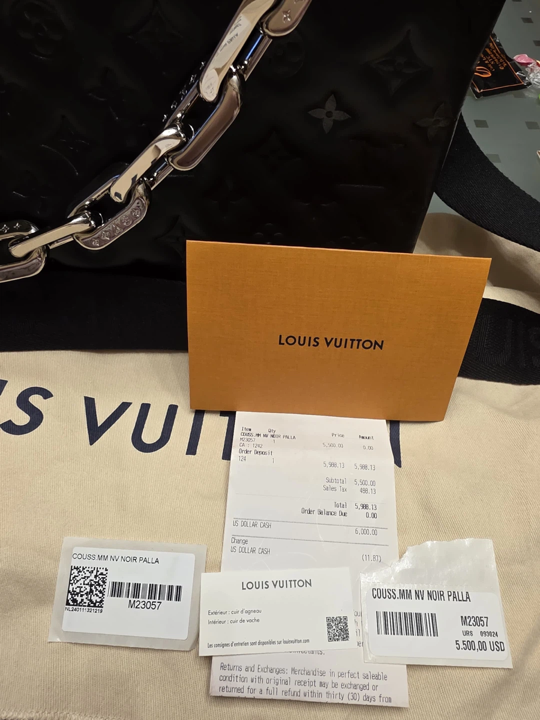 Louis Vuitton Coussin MM NV Noir Palla - photo 2
