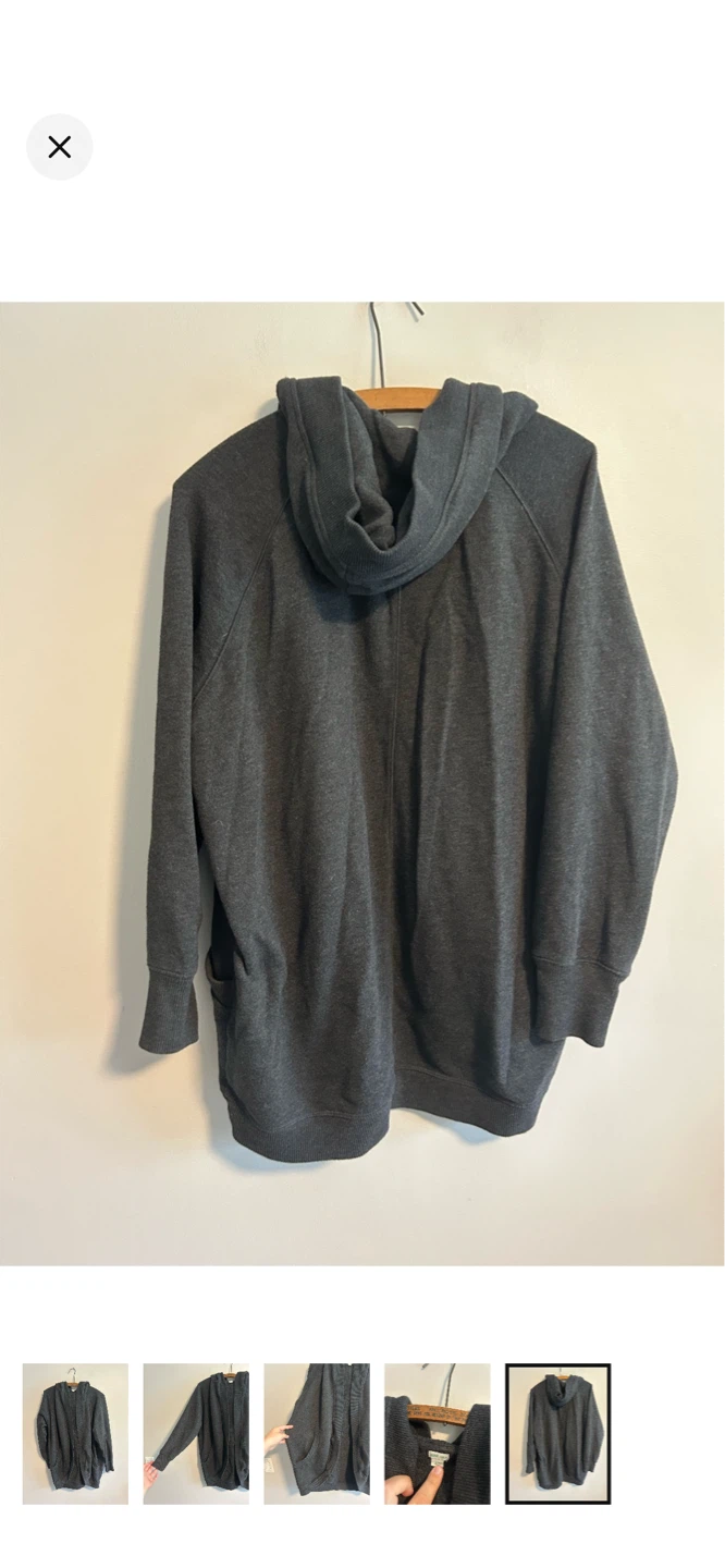 Aerie Charcoal Grey Hooded Cardigan - photo 5