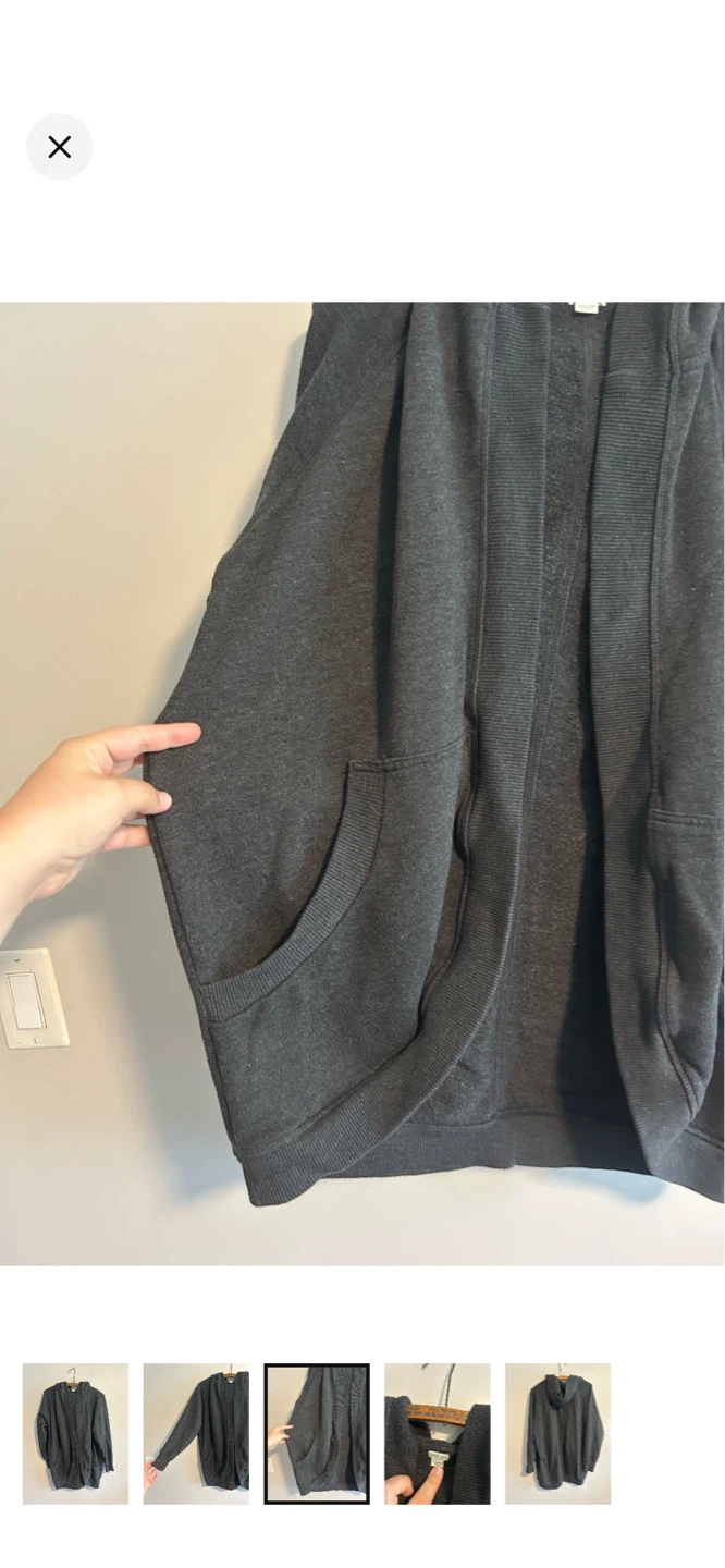 Aerie Charcoal Grey Hooded Cardigan - photo 3