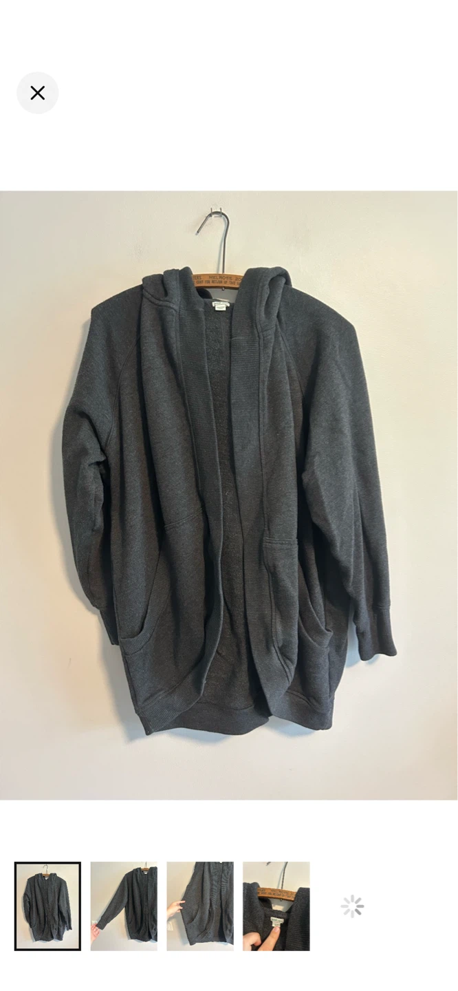 Aerie Charcoal Grey Hooded Cardigan