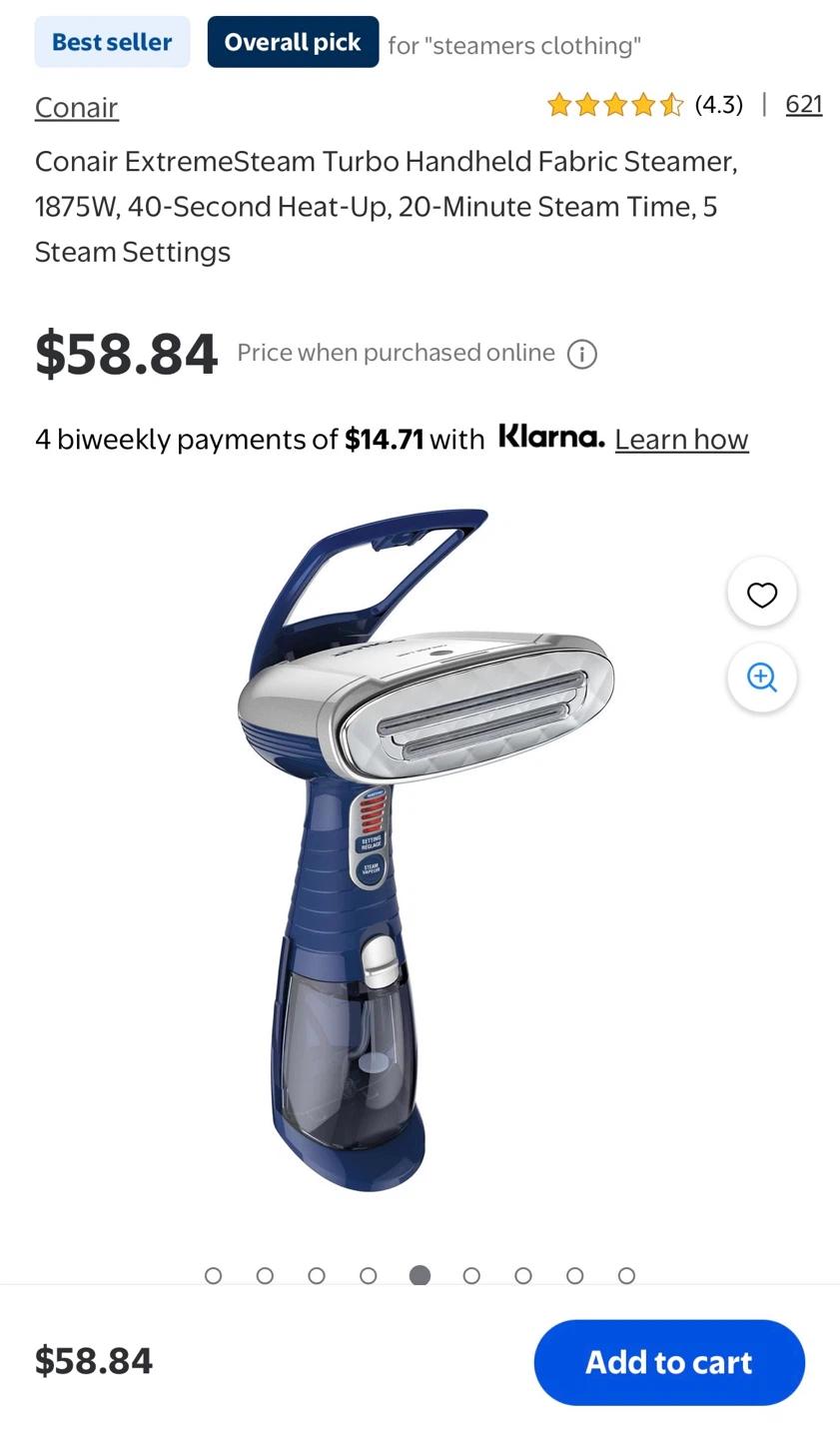 Conair ExtremeSteam Turbo Handheld Fabric Steamer - photo 4