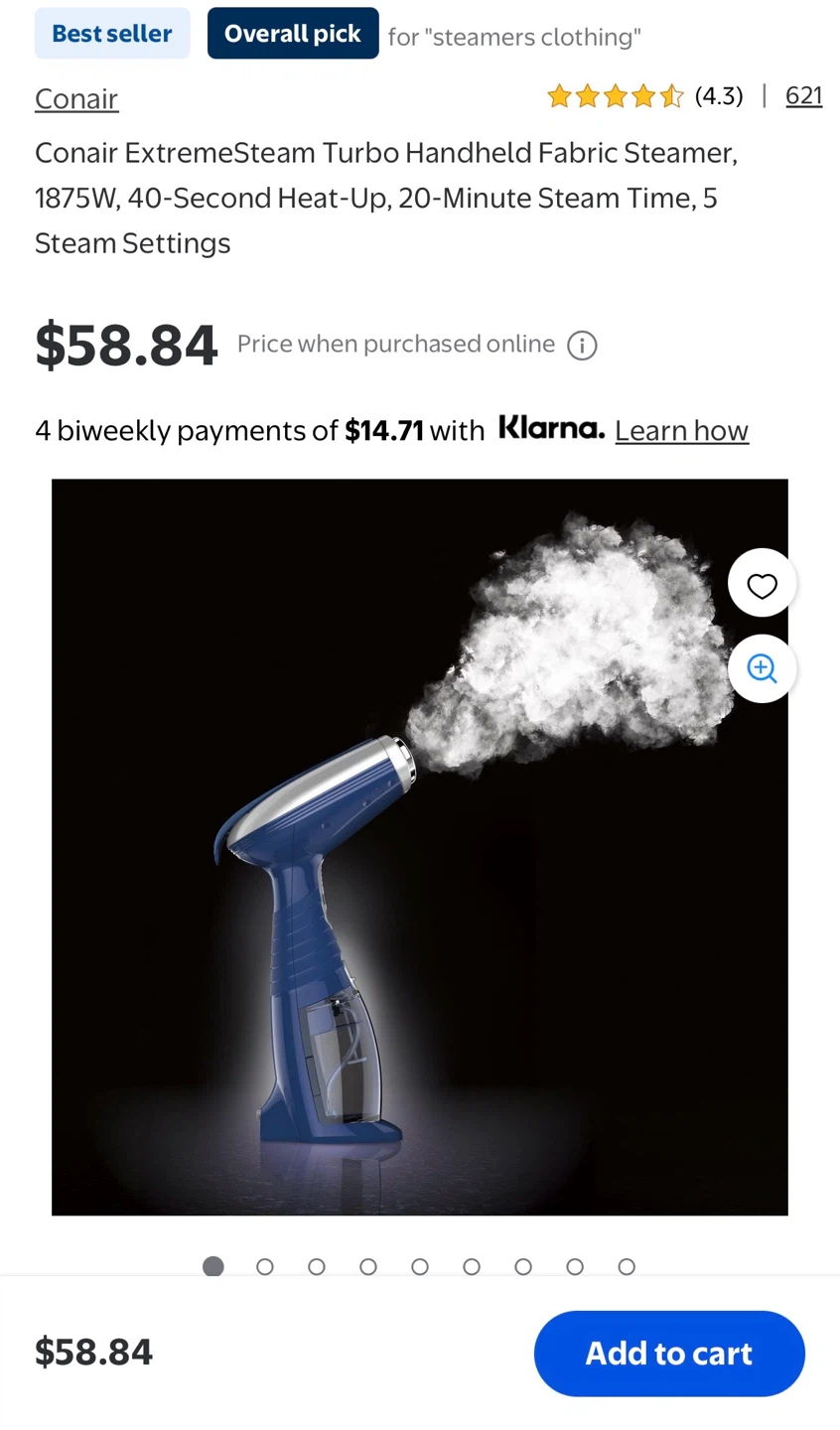 Conair ExtremeSteam Turbo Handheld Fabric Steamer - photo 3