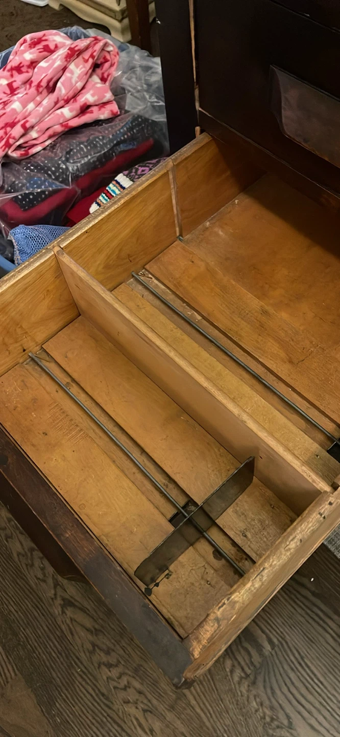 Vintage Wooden Desk with Drawers - photo 4
