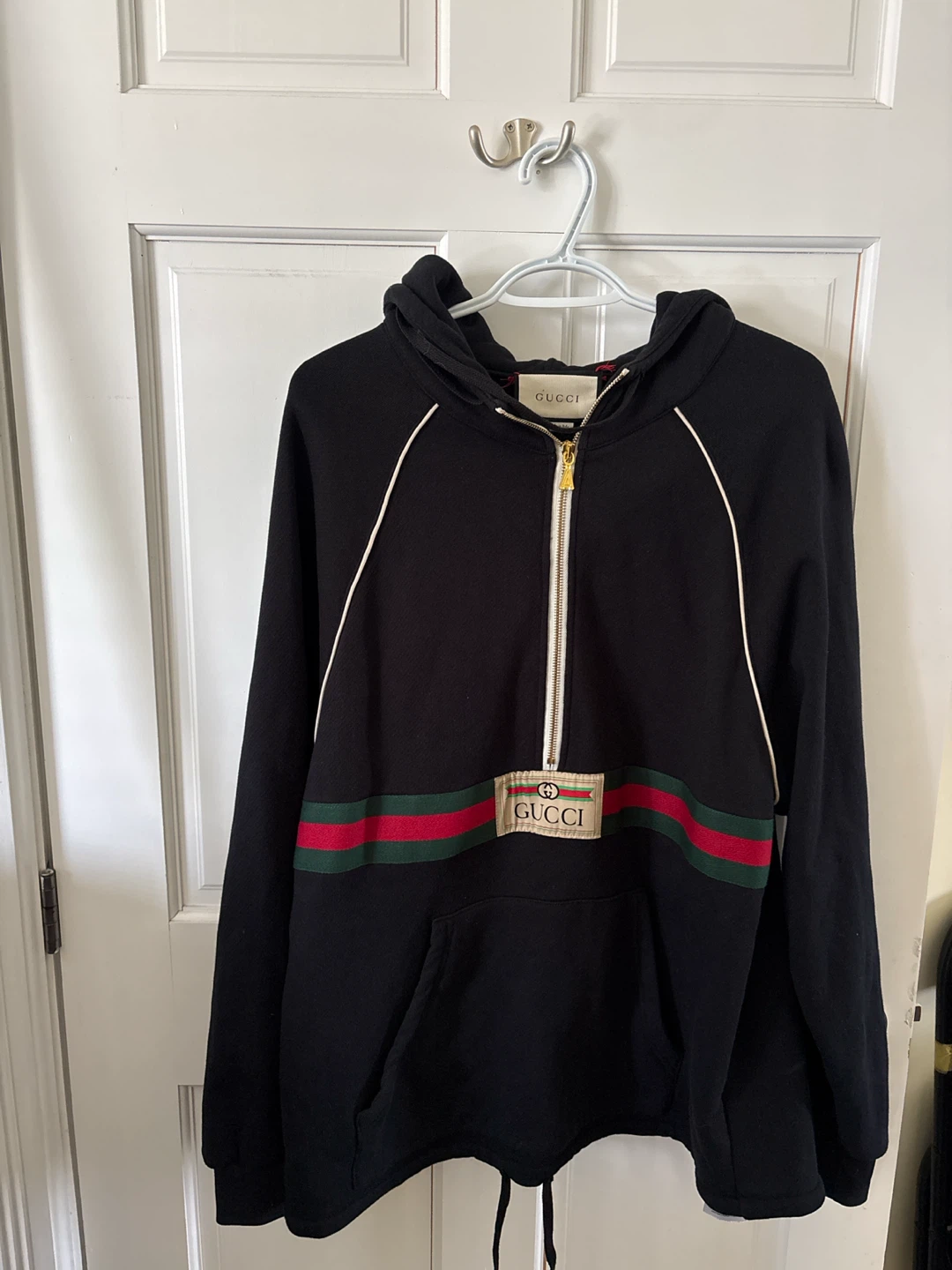Gucci Black Half-Zip Hoodie