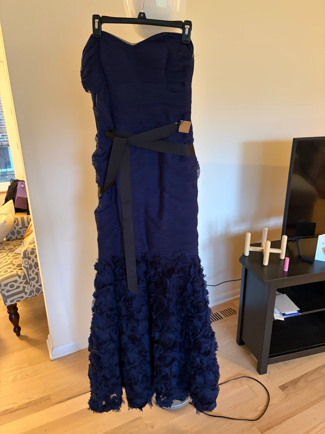 Navy Blue Gown - Size 8 - photo 2