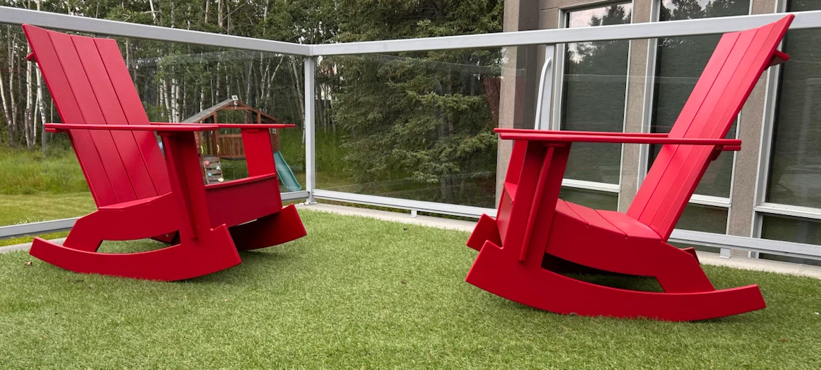 Loll Designs Red Adirondack Rocking Chair