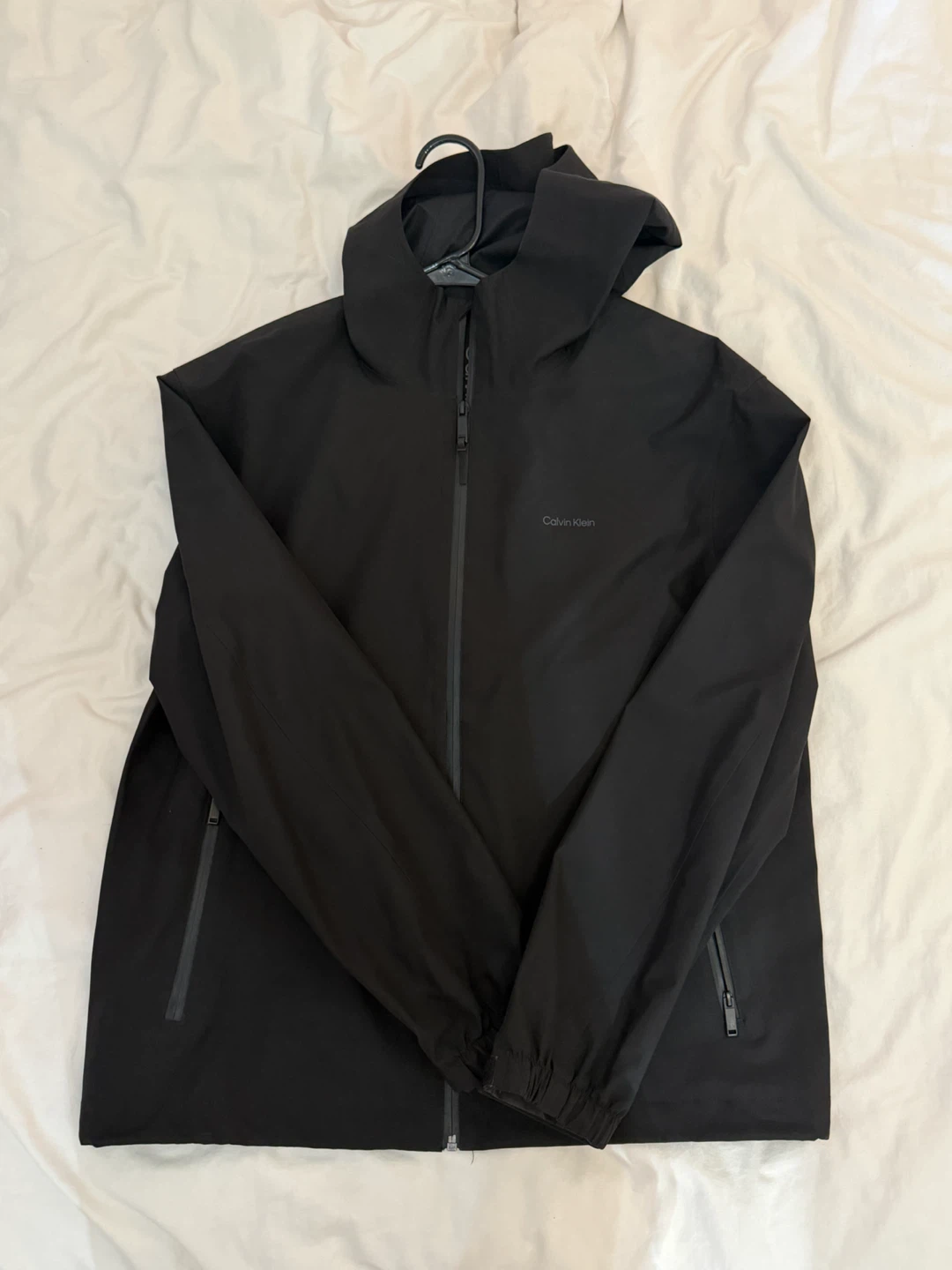 Calvin Klein Tech Shell Hooded Jacket - Black