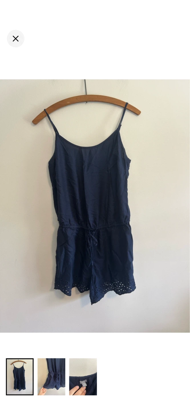 Aerie Navy Blue Romper