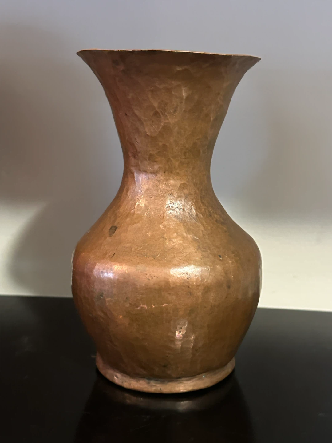 Mexican hand hammered copper vase - photo 2