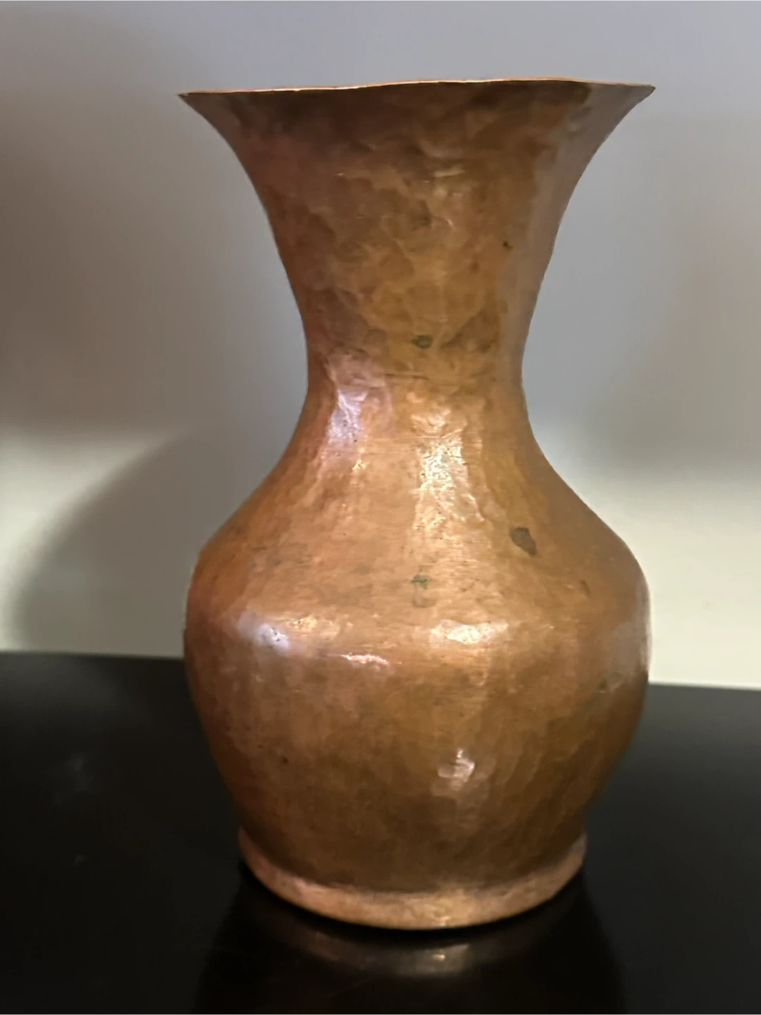 Mexican hand hammered copper vase - photo 3