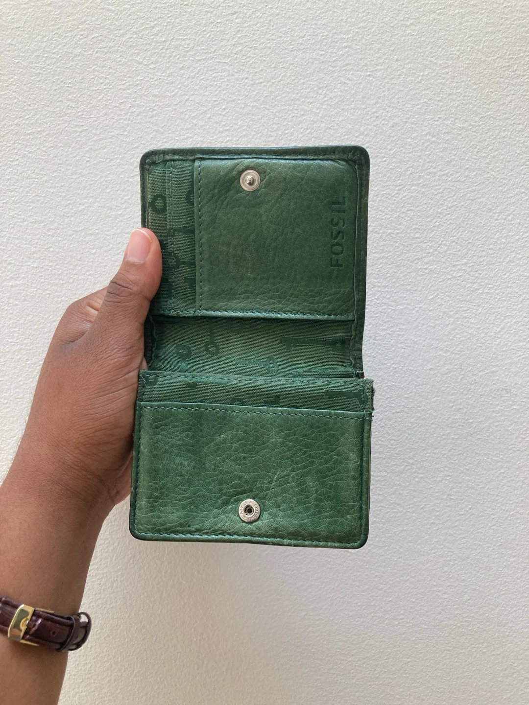 Fossil Green Leather Wallet - photo 2