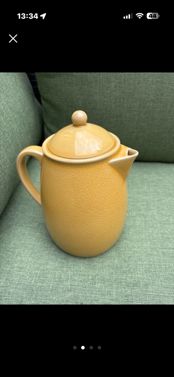 Jars France Yellow Ceramic Pitcher with Lid - photo 2
