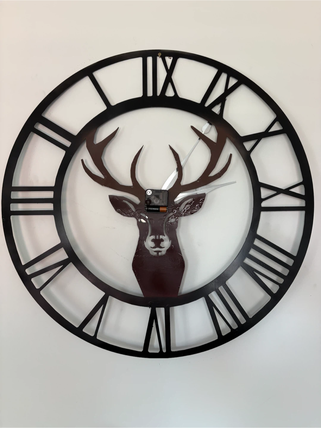 75 cm (30”) Metal Deer Wall Clock - photo 2