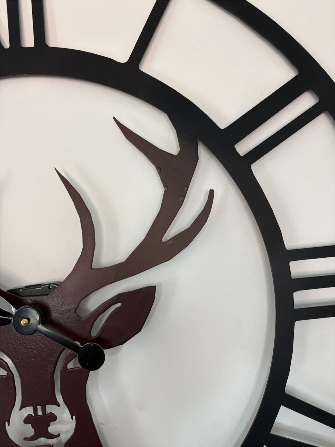 75 cm (30”) Metal Deer Wall Clock - photo 5