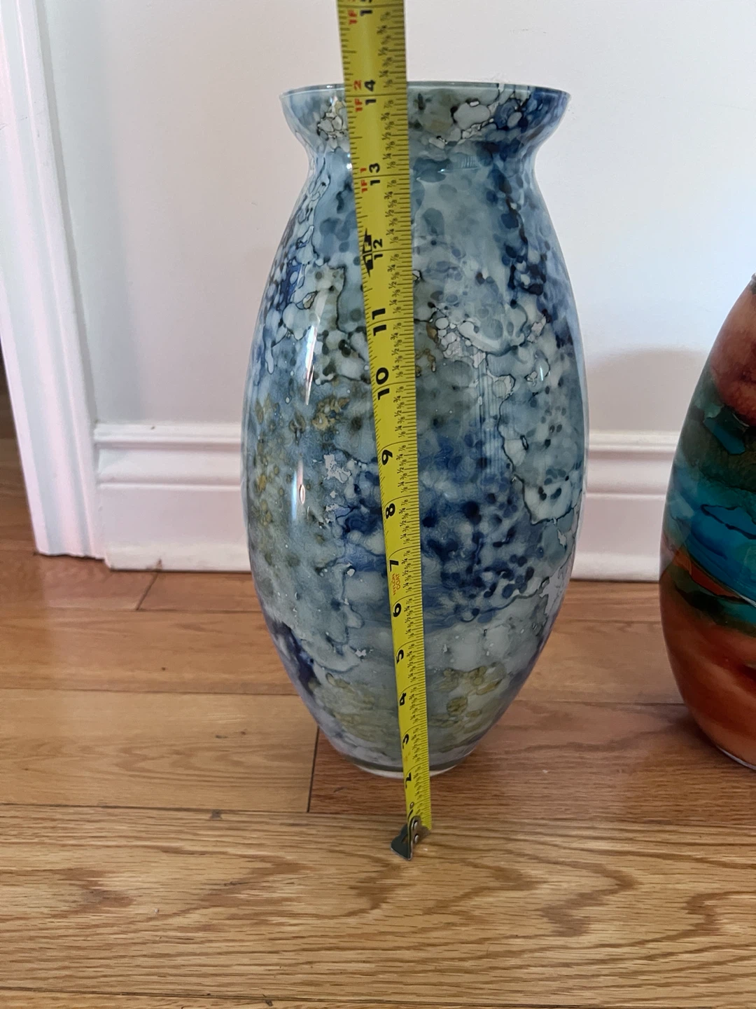 Glass Vase Set - Blue Swirl and Sunset Swirl - photo 2