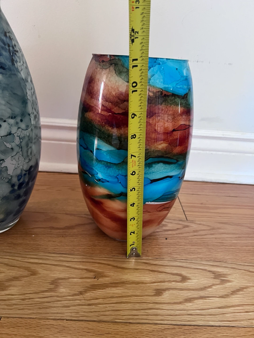 Glass Vase Set - Blue Swirl and Sunset Swirl - photo 3