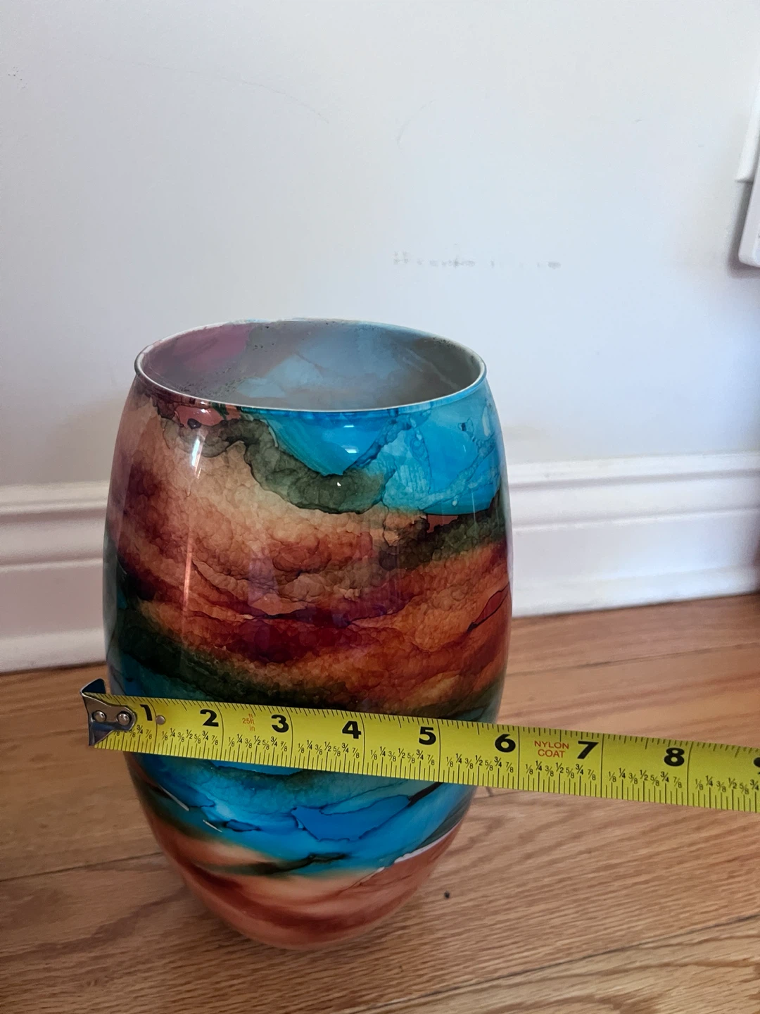 Glass Vase Set - Blue Swirl and Sunset Swirl - photo 5