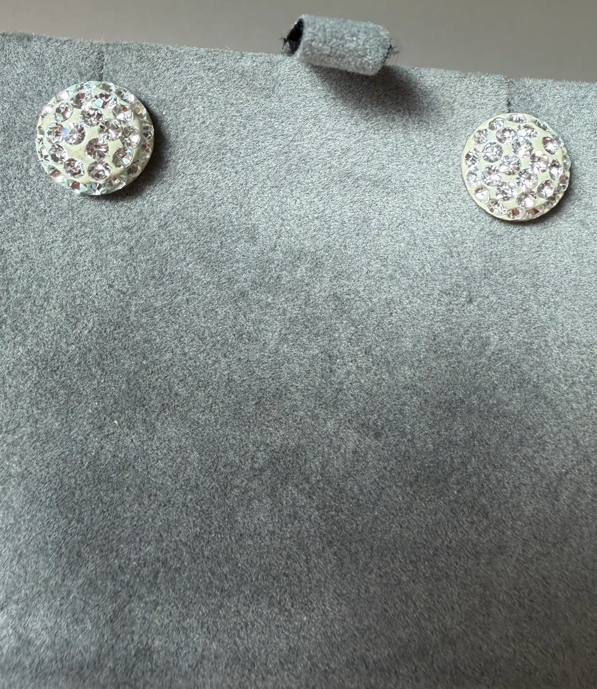Sparkly Round Stud Earrings Silver - photo 2