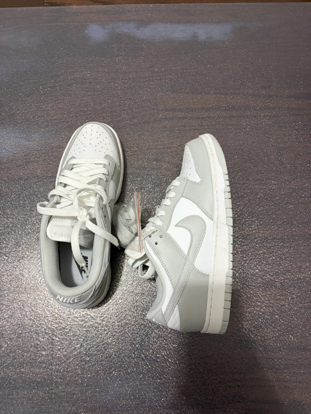Nike Dunk Low Grey White Sneakers - photo 4