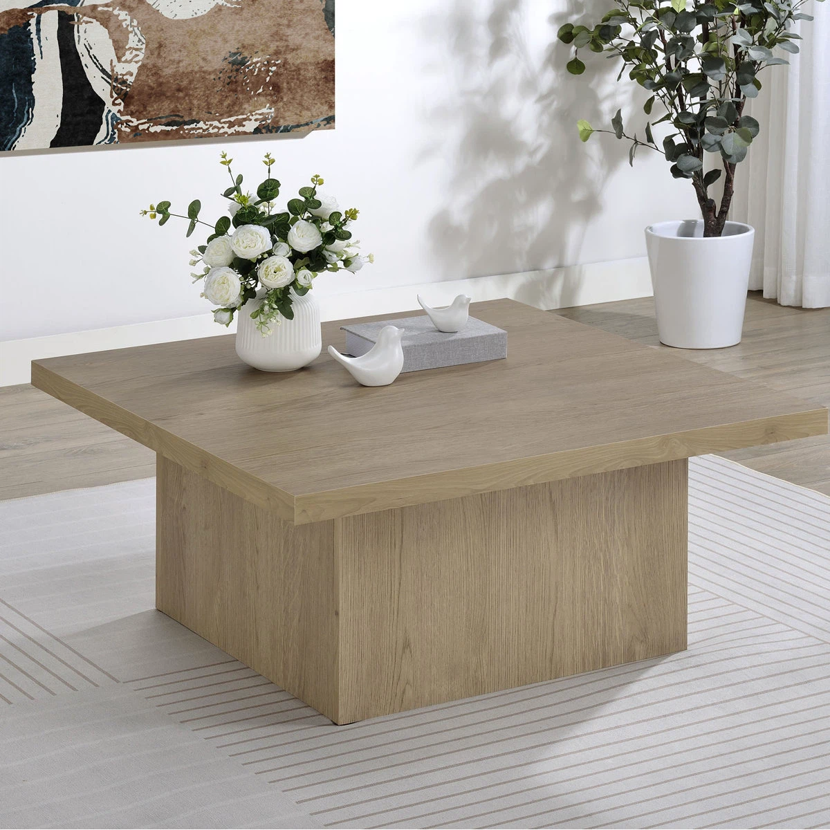 Modern Square Wood Coffee Table - photo 3
