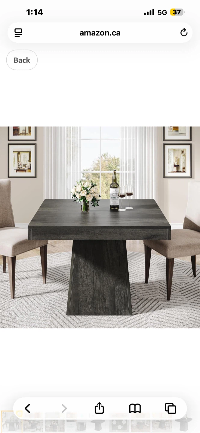 Square Pedestal Dining Table Only Table - photo 5