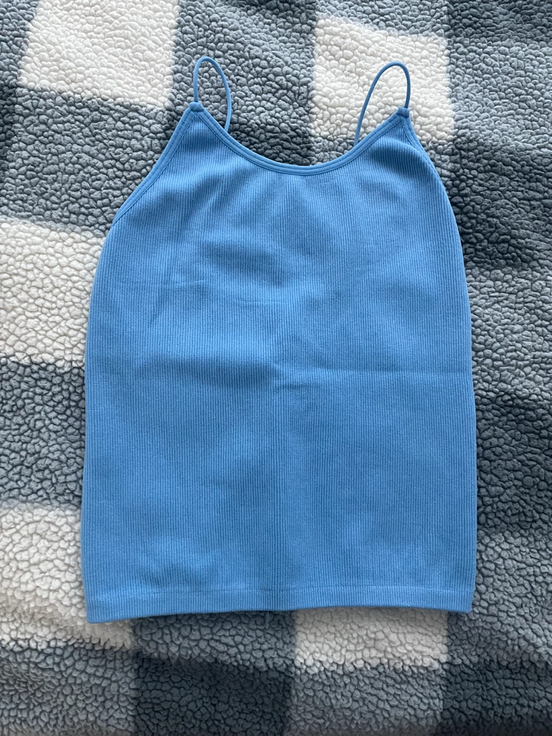 Light Blue Ribbed Camisole Top - photo 2