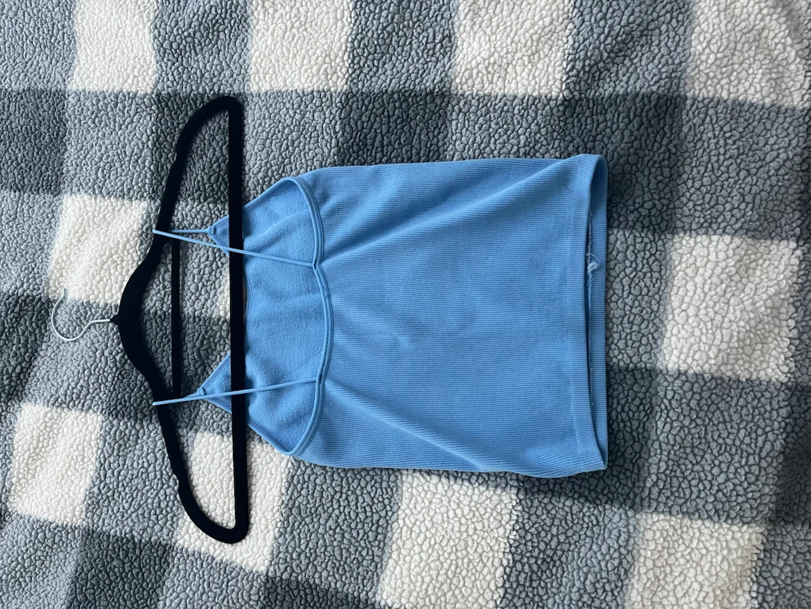 Light Blue Ribbed Camisole Top - photo 3