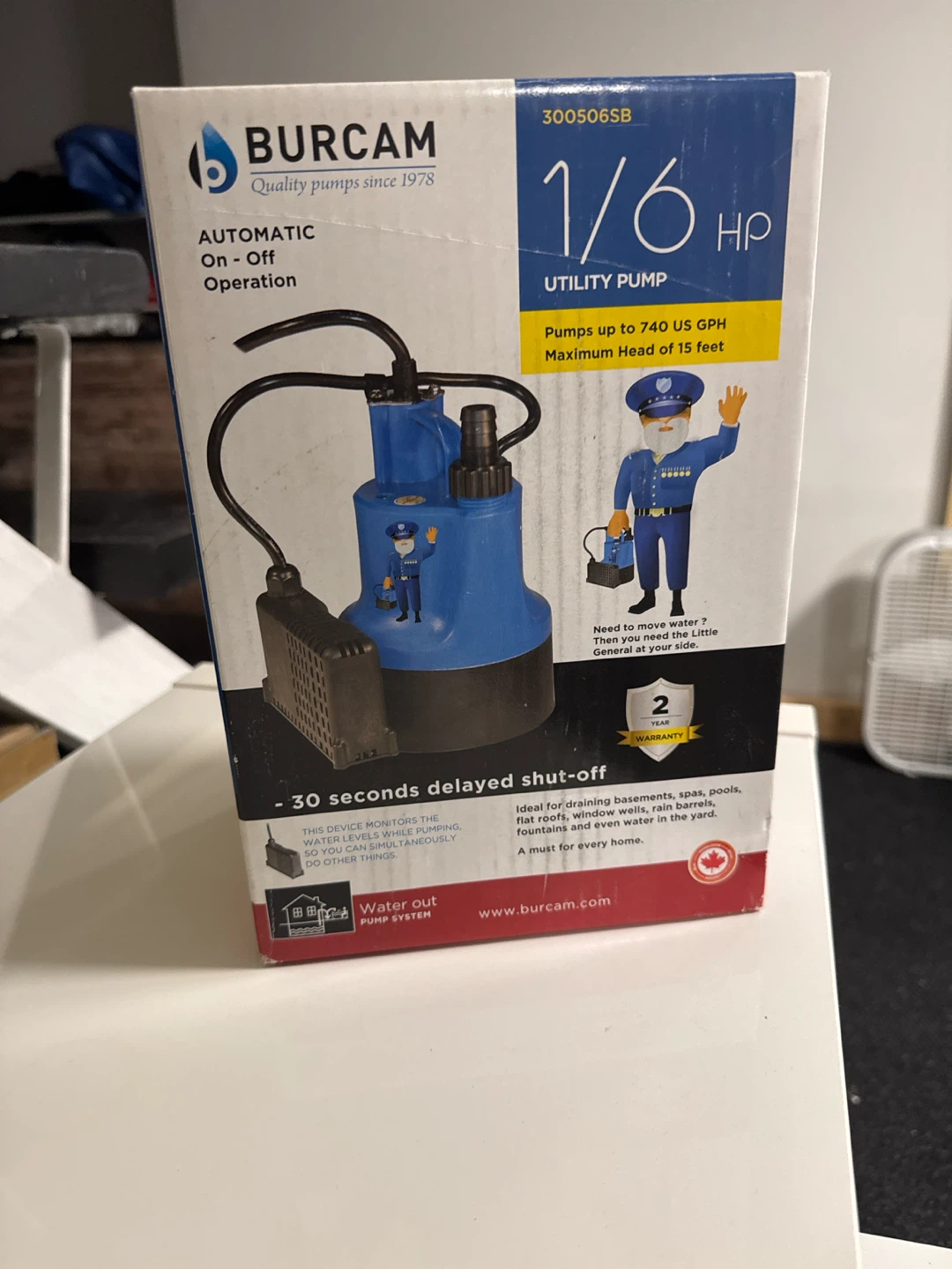 Burcam 1/6 HP Utility Pump