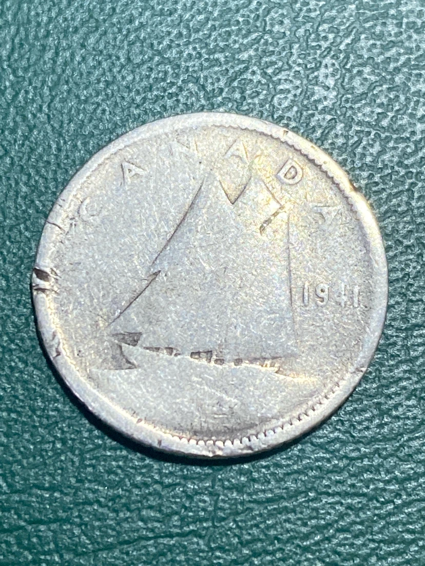 1941 Canadian Silver Dime - King George VI - photo 2