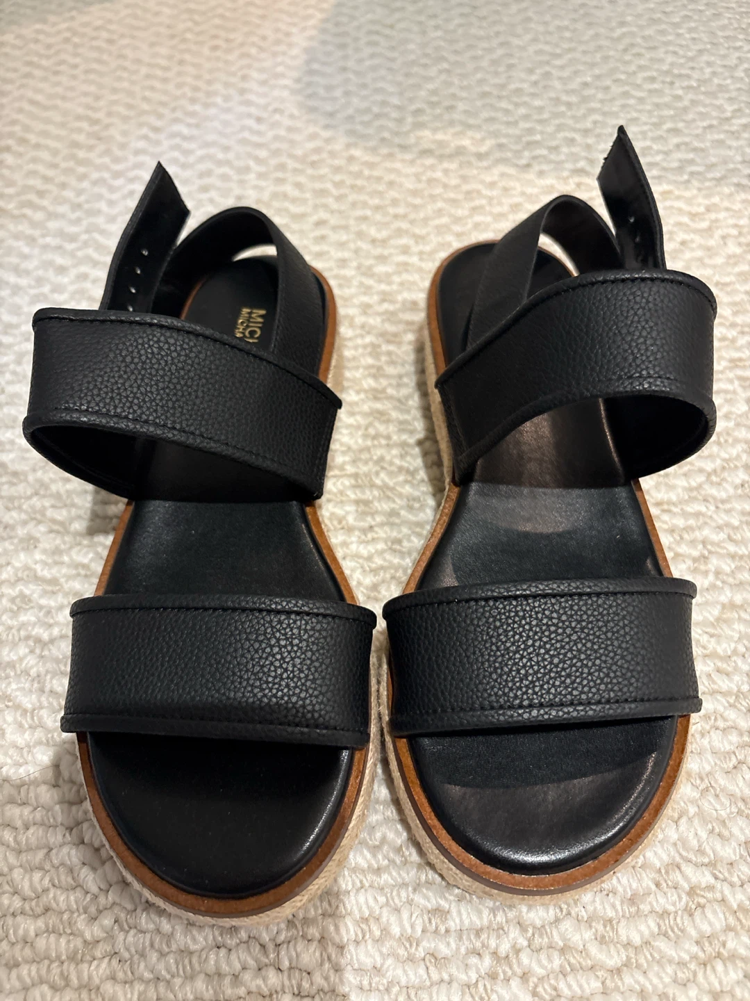 Michael Kors Black Espadrille Platform Sandals