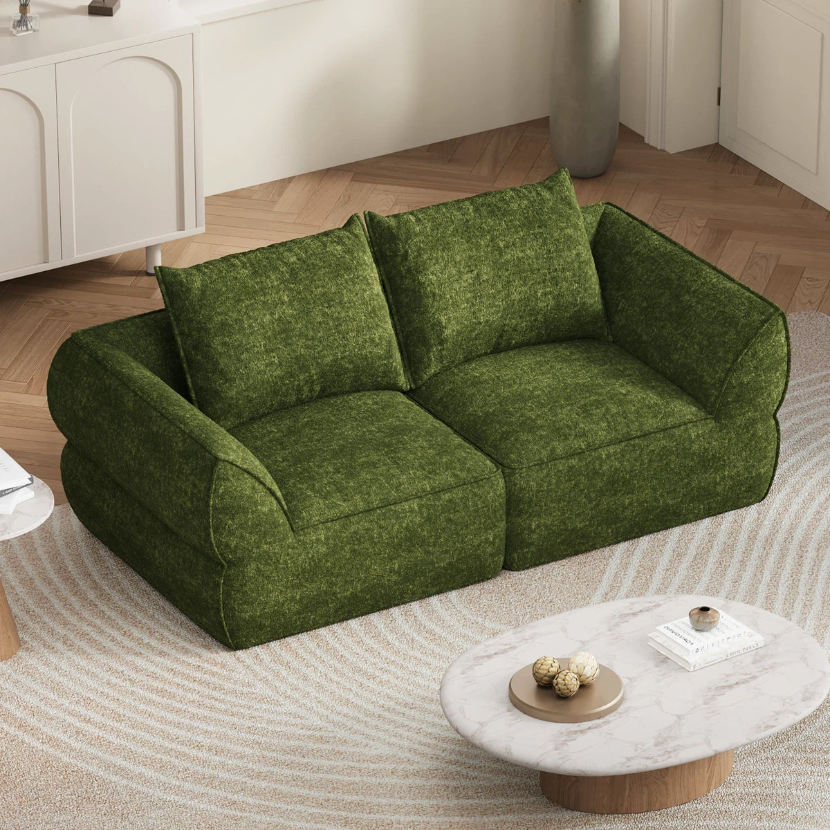 Green Loveseat Sofa