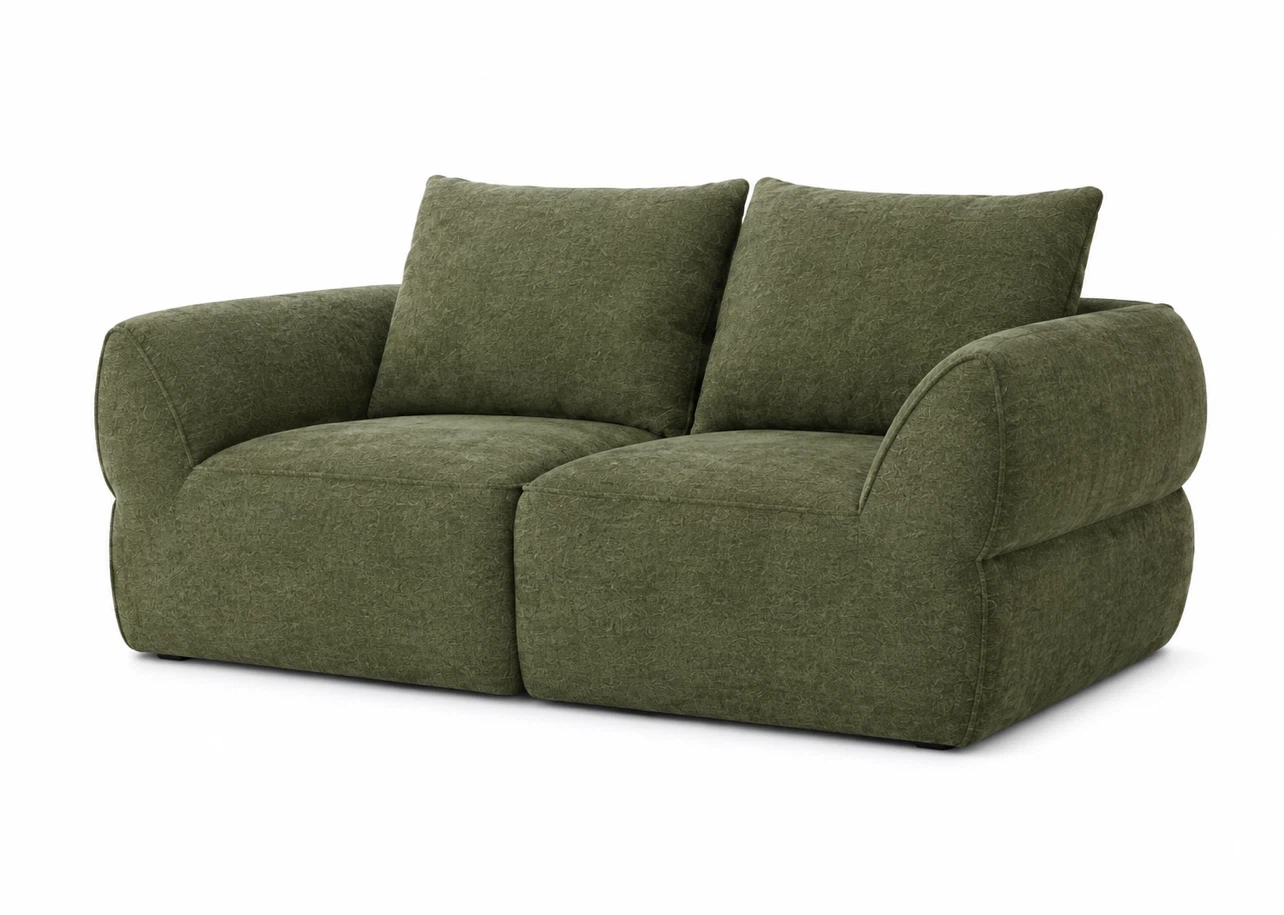 Green Loveseat Sofa - photo 4