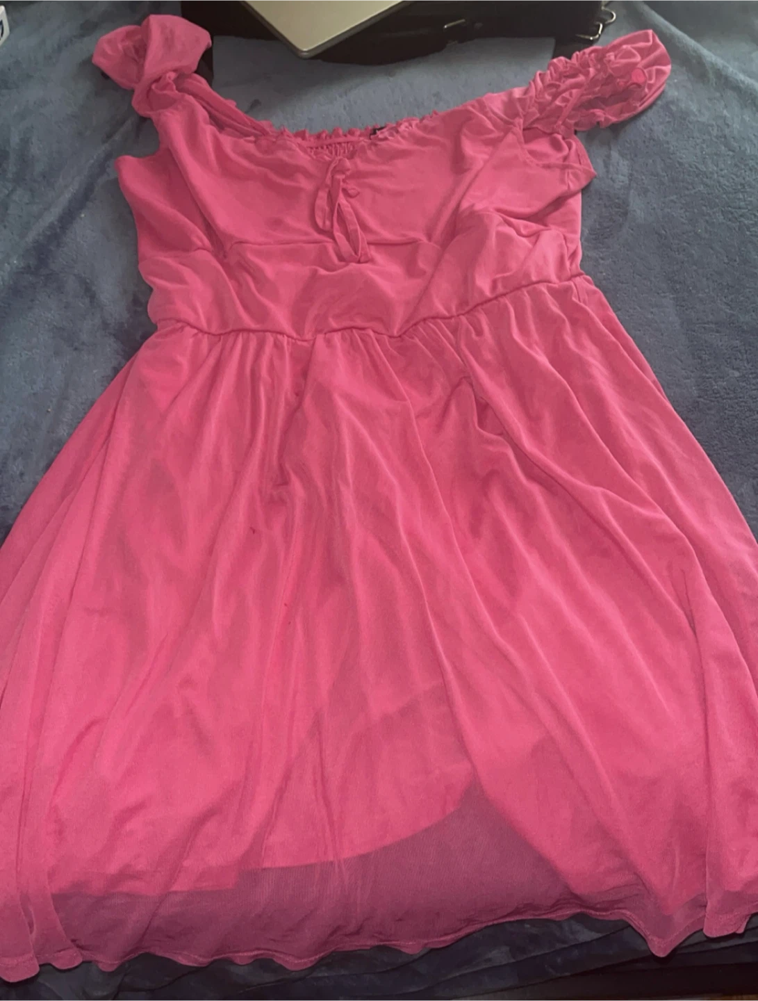 Pink Off-the-Shoulder Dress