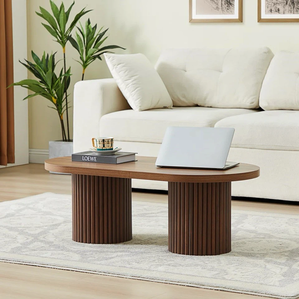Oval Coffee Table - Mid-Century Modern Design