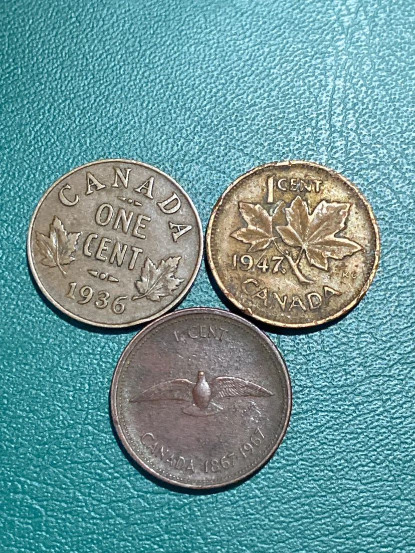 Collection of 3 Canadian Pennies - photo 2