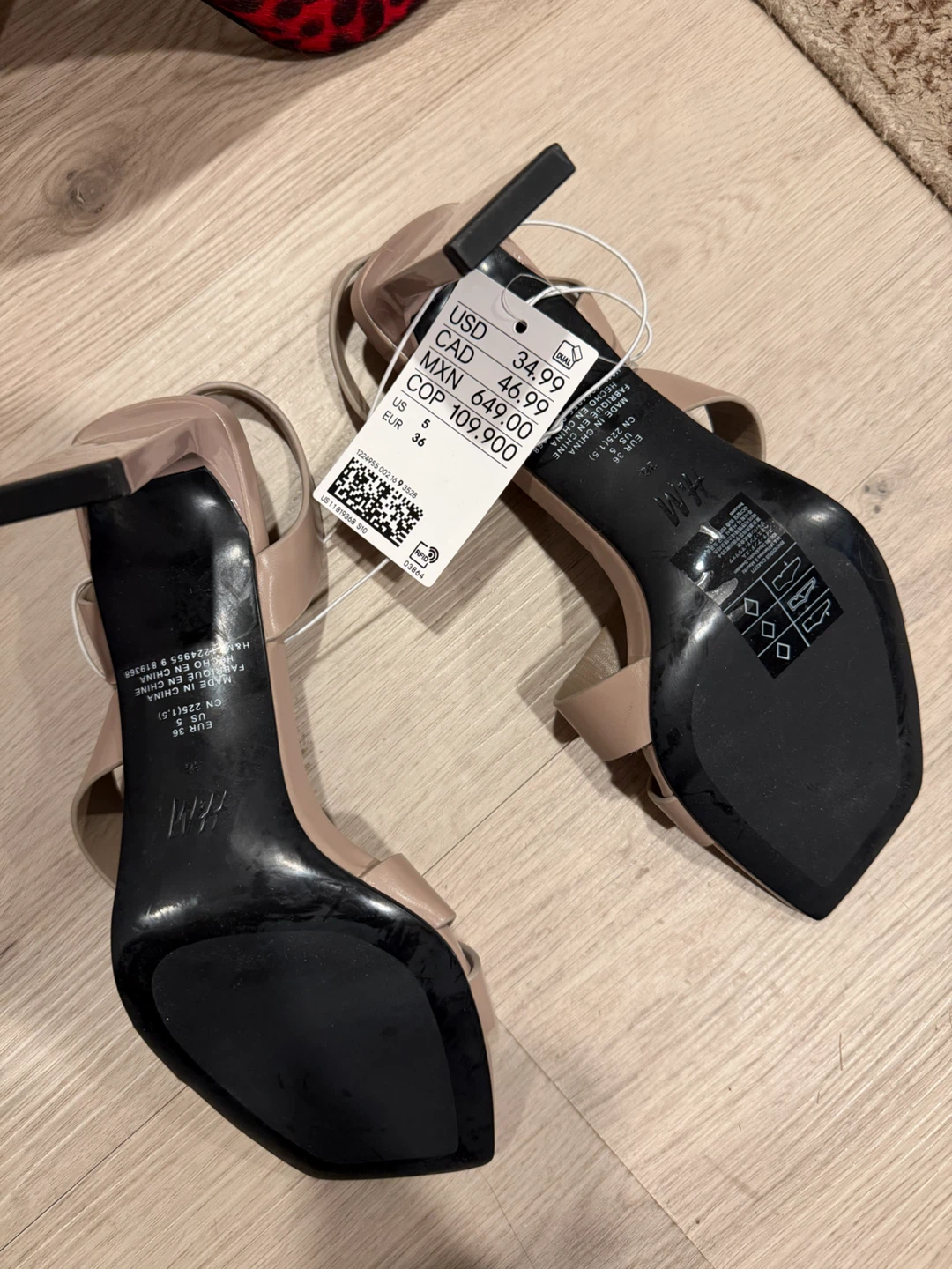 H&M Women's Beige Block Heel Sandals - photo 4
