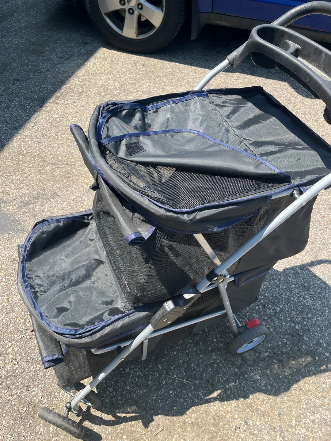 2 level Black Pet Stroller - photo 3
