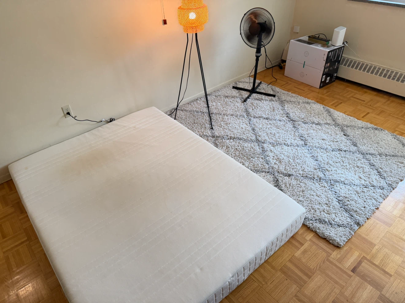 🏷️Moving Sale–Queen Mattress + Rug + Fan + Floor Lamp–Only$250! - photo 2