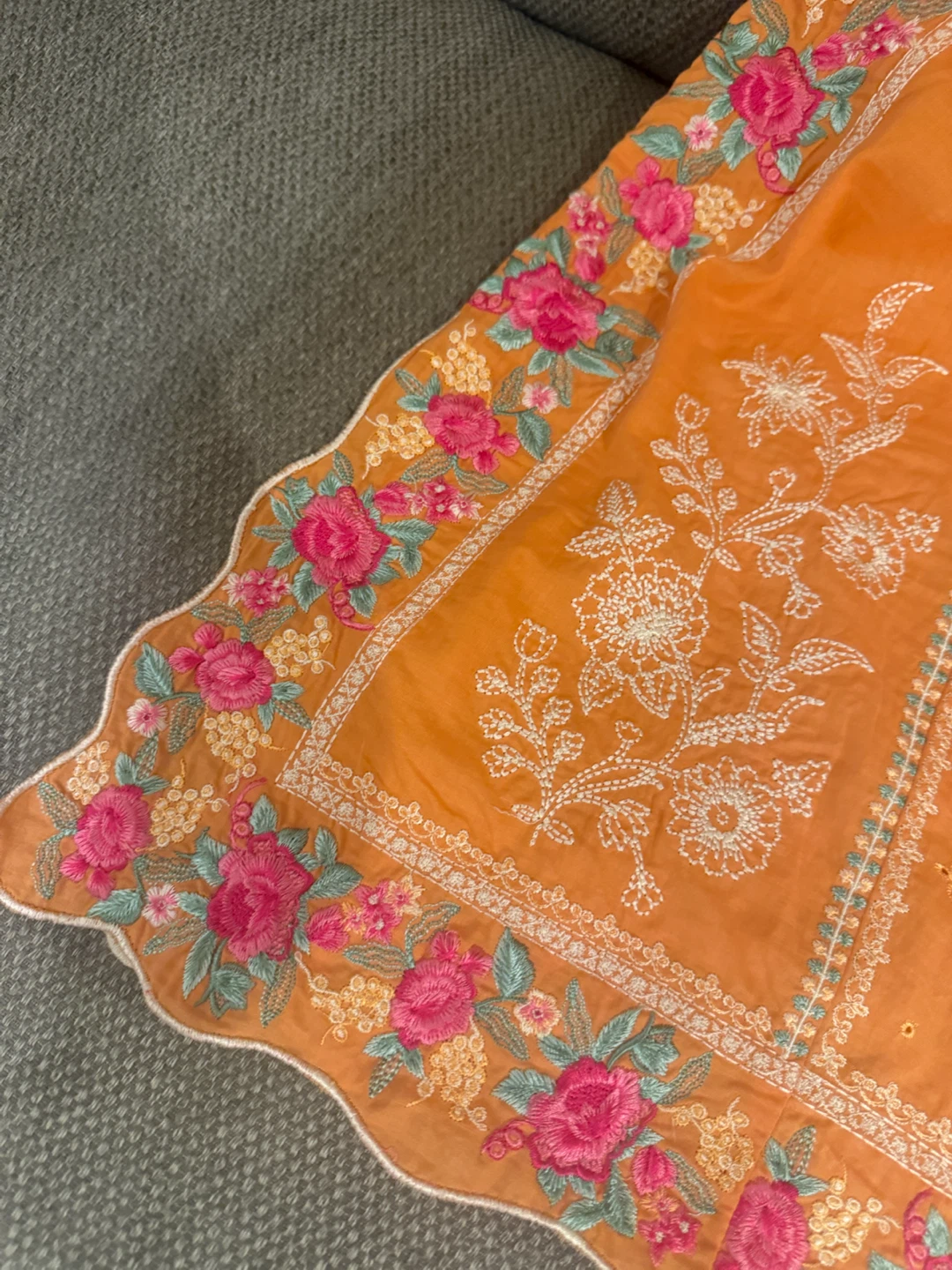 Sana Safinaz Orange Embroidered Kurti - photo 3