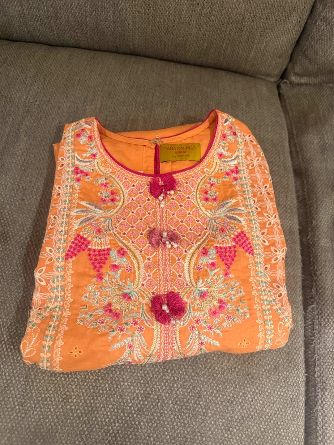 Sana Safinaz Orange Embroidered Kurti - photo 5