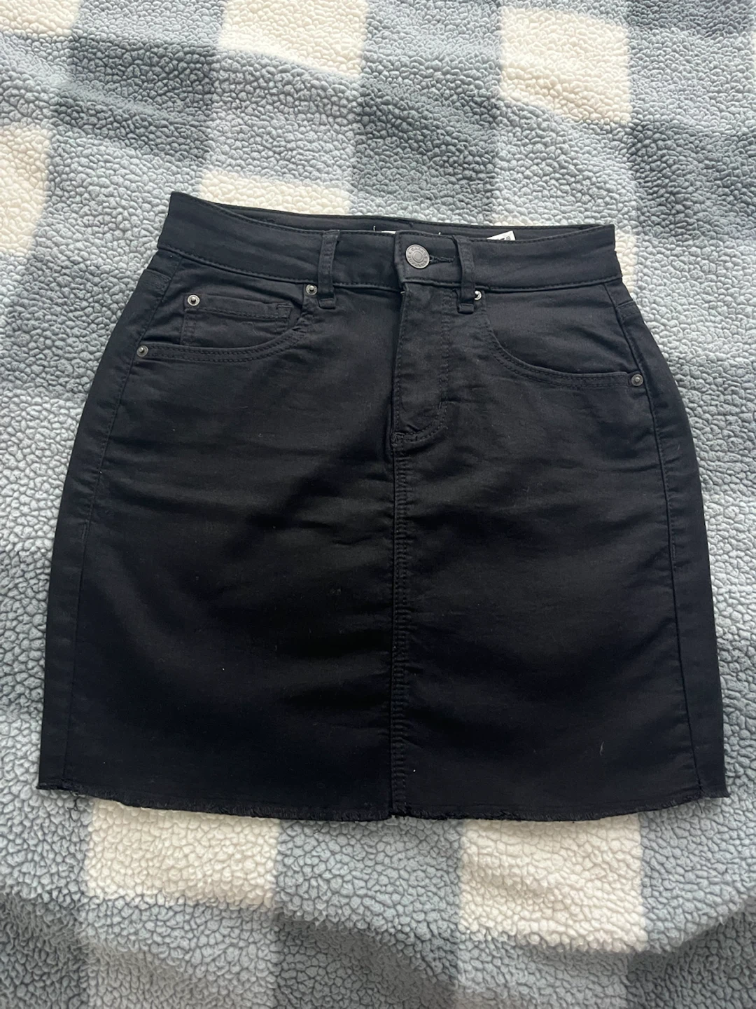Garage Black Denim Mini Skirt - XS/TP
