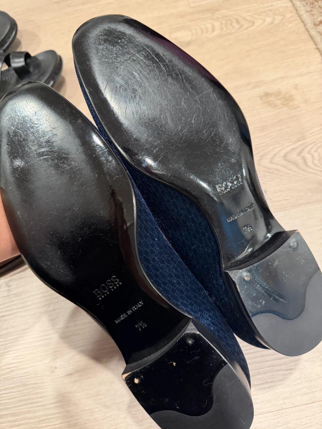 BOSS Hugo Boss Navy Blue Loafers Men's Size 7.5 - photo 3