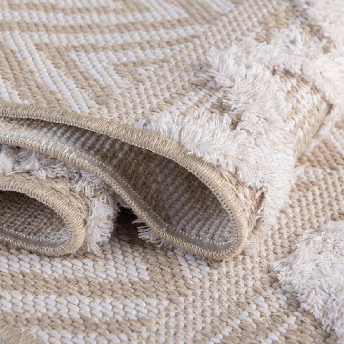 Sabrina Soto Casa Southwestern Cotton Beige Area Rug (6’4” × 9’) - photo 4