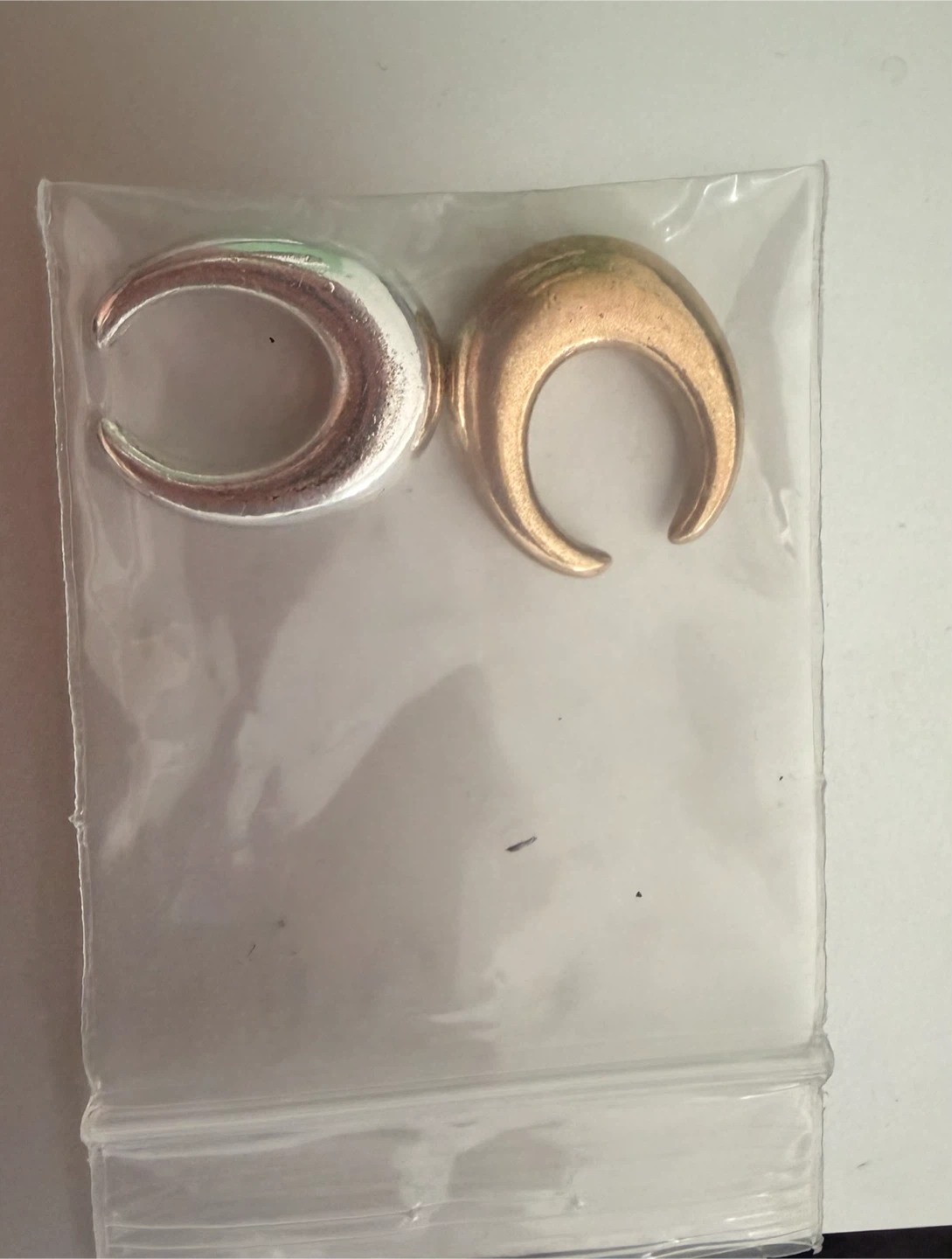 Crescent Moon Tapers/Plugs (Gold & Silver) - photo 2