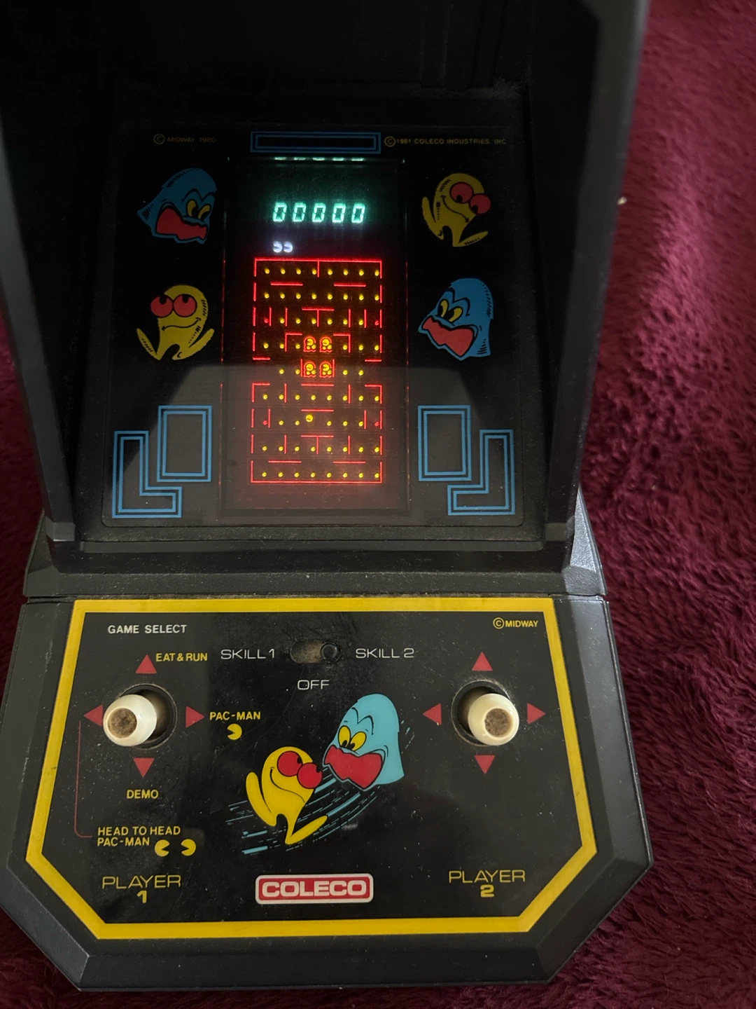 Coleco Pac-Man Electronic Handheld Game - photo 2