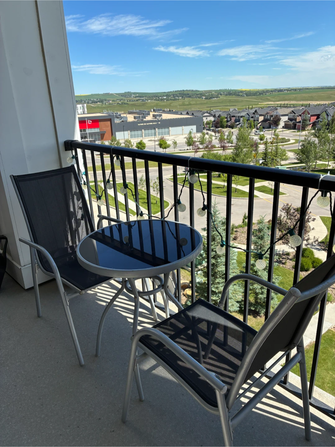 Balcony Bistro Set: 2 Chairs and Table