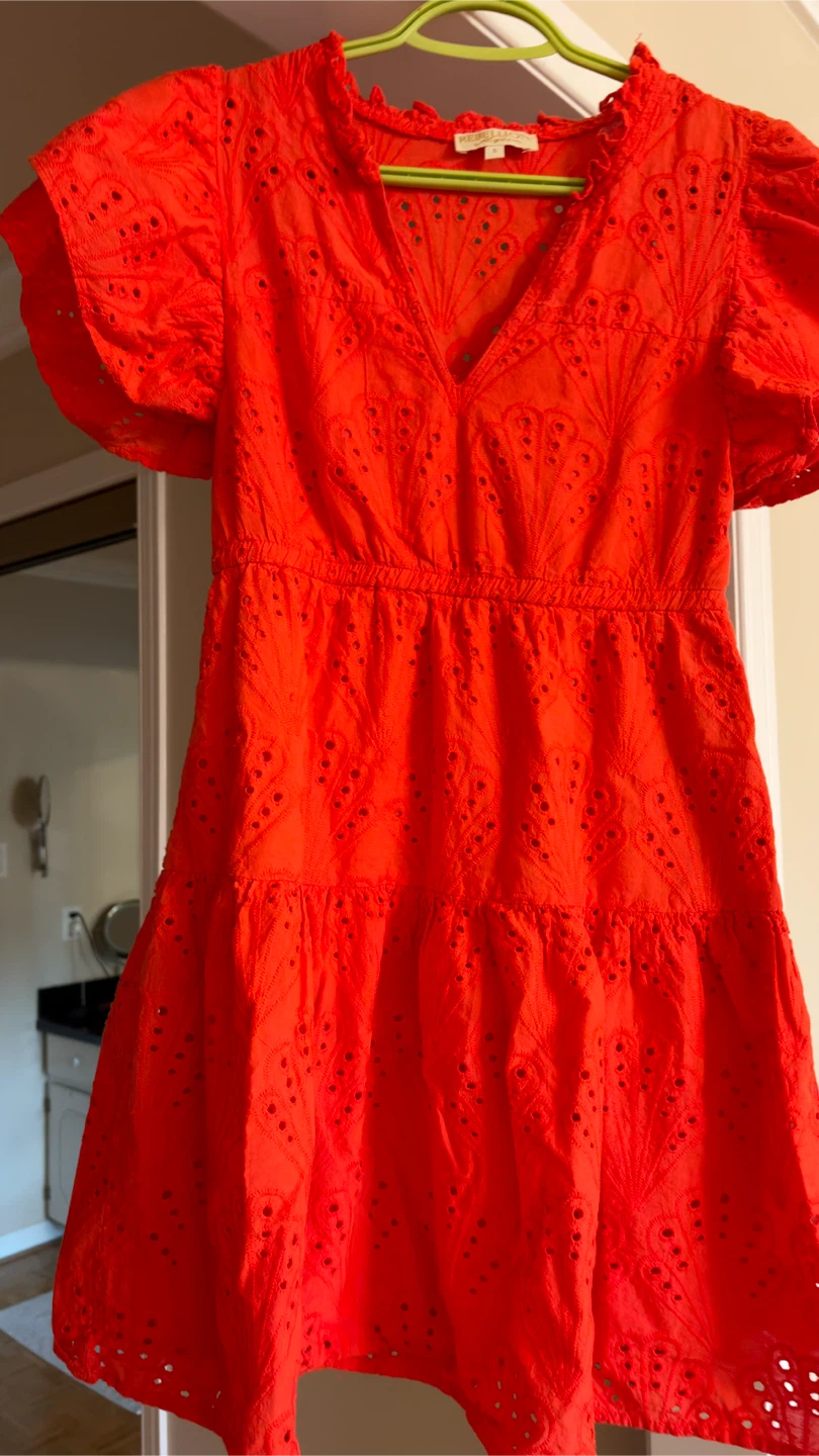 Bright Red Broderie Anglaise Dress - photo 4